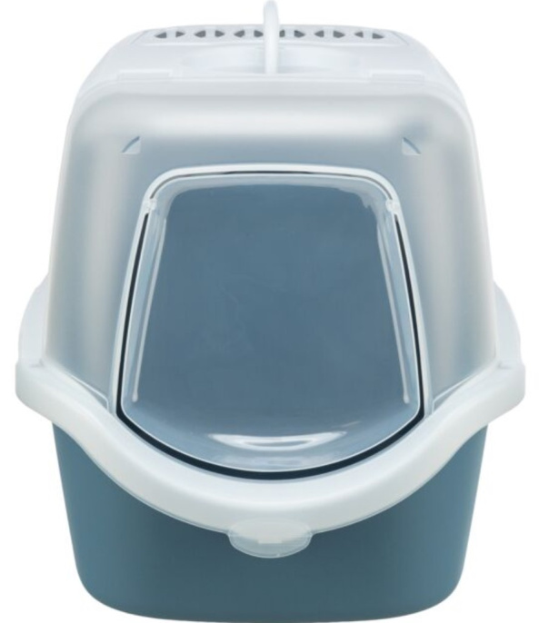 TRIXIE Туалет-домик для кошек Vico Open Top, 40 х 40 х 56 см (серый/белый)