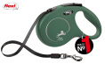 Поводок-рулетка для собак Flexi Classic Сompact лента (зеленый) (S, до 15кг/5м)