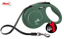 Поводок-рулетка для собак Flexi Classic Сompact лента (зеленый)