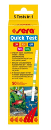Тест на 5 параметров воды SERA QUICK TEST 5-in-1 50 полосок (4960)