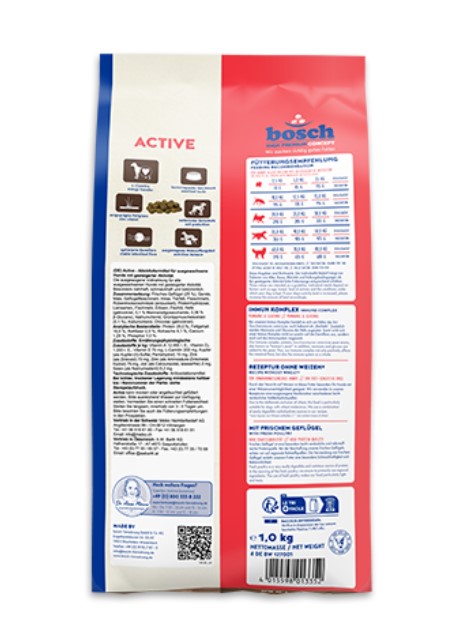 Сухой корм для собак Bosch Active (птица) (1 кг)