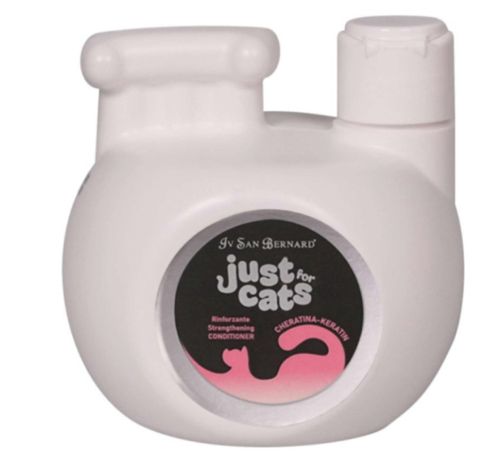 Восстанавливающий кондиционер для любого типа шерсти для кошек ISB Just for cats Keratin (300 мл.)