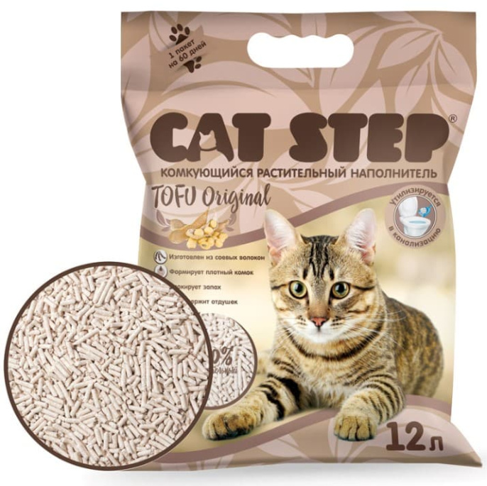 Соевый наполнитель Cat Step Tofu Original (12 л (5,62 кг))