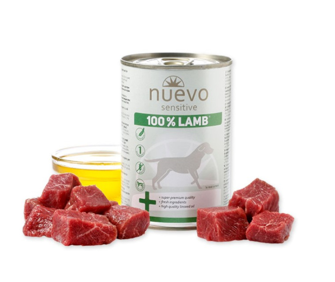 Консервы для собак NUEVO Sensitive (ягнёнок) (400 гр.)