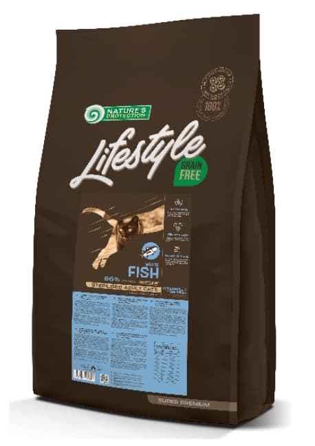 Сухой корм для кошек Nature's Protection Lifestyle Cat Sterilised (Белая рыба)