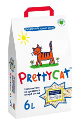 Наполнитель PrettyCat впитывающий древесный Wood Granules