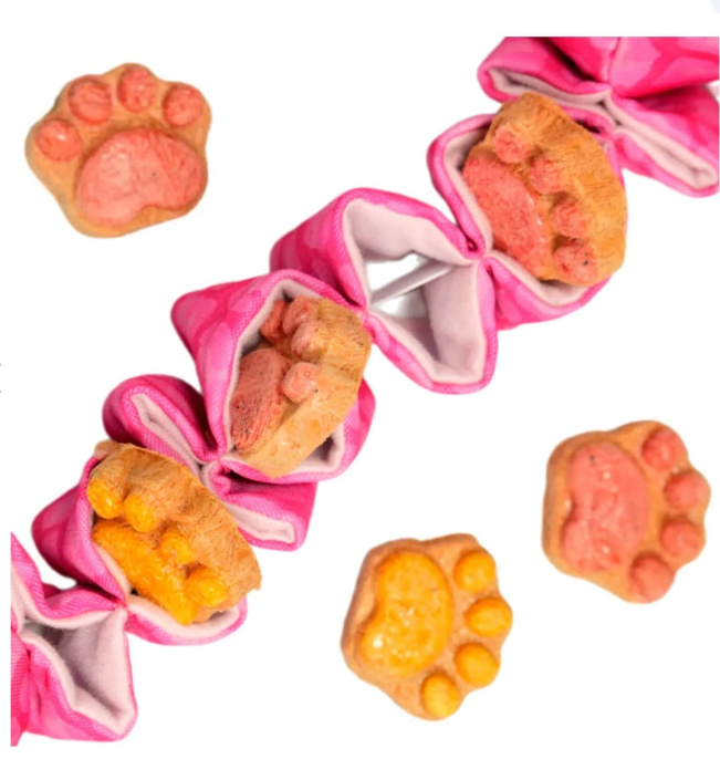 Игрушка для собак Mr.Kranch Жираф с карманами под лакомство 36 см (Желтый)