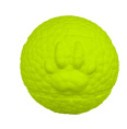 Игрушка для собак Mr.Kranch Мяч с лапкой неоновая желтая (8 см)
