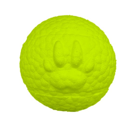 Игрушка для собак Mr.Kranch Мяч с лапкой неоновая желтая