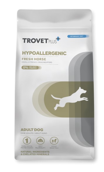 Сухой корм для собак Trovet Plus Hypoallergenic Vet Diet Adult (конина) (3 кг)