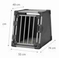 TRIXIE Транспортный бокс для собак, графит (M, 55x61x74 см)