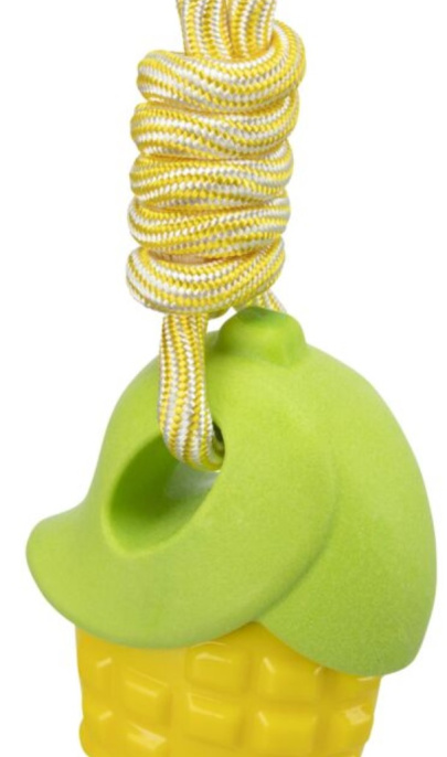 TRIXIE Игрушка для собак Кукуруза на веревке, 13х34 см