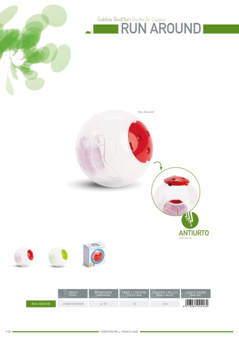 Шар-тренажер для грызунов RUN AROUND (18 см)