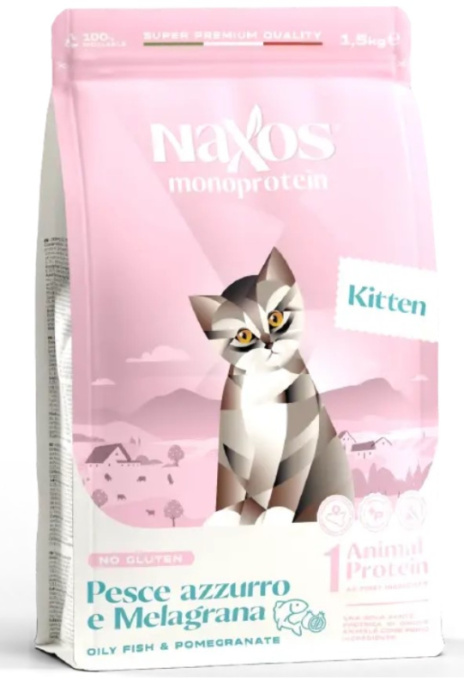 Сухой корм для котят Adragna Naxos Kitten (рыба, гранат) (1,5 кг)