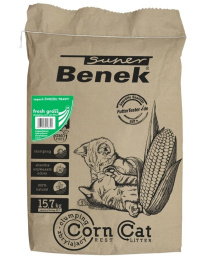 Кукурузный наполнитель Super Benek Corn Cat (Свежая трава)
