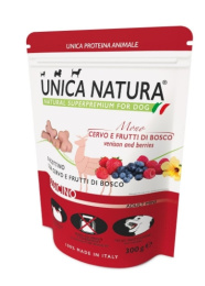 Unica Natura Mono Печенье с олениной и ягодами