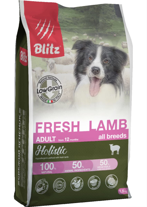 Сухой корм для собак Blitz Holistic Adult Dog All Breeds (ягненок)