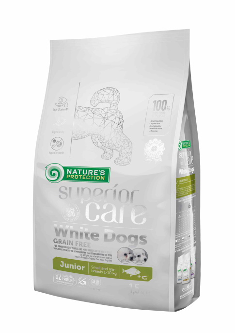 Сухой корм для щенков Nature's Protection WHITE DOGS JUNIOR SMALL AND MINI BREEDS (1,5 кг)