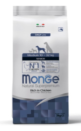 Сухой корм для собак Monge Dog Daily Line Medium Senior (курица)