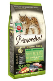 Сухой корм для стерилизованных кошек Primordial Cat Neutered Sensitive Adult Cat (лосось)