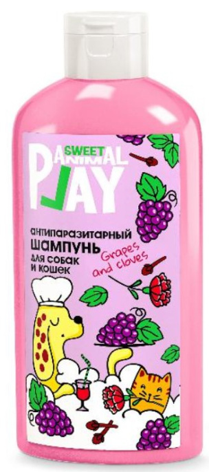 Шампунь для отпугивания насекомых от собак и кошек Animal Play Sweet (виноград, гвоздика) (300 мл)
