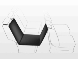 TRIXIE Подстилка на сидение автомобиля для собак 0,5 x 1,45 м, серый