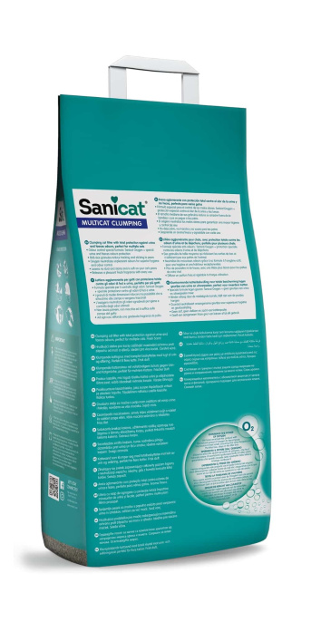 Наполнитель бентонитовый Sanicat Clumping Multicat (без запаха) (12 л)