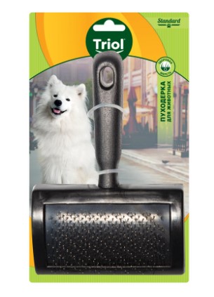 Пуходерка для животных пластиковая Triol (S (128х85 мм))