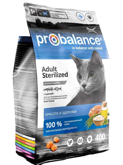 Сухой корм для стерилизованных кошек ProBalance Cat Sterilized (курица) (400 гр.)