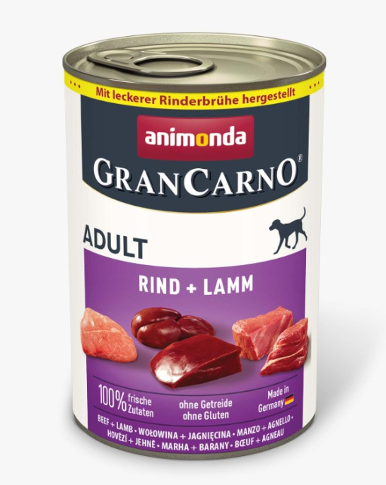 Консервы для собак Animonda Gran Carno Fleisch Adult (говядина, ягненок) (400 гр.)