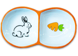 Миска для грызунов Mr.Kranch двойная оранжевая