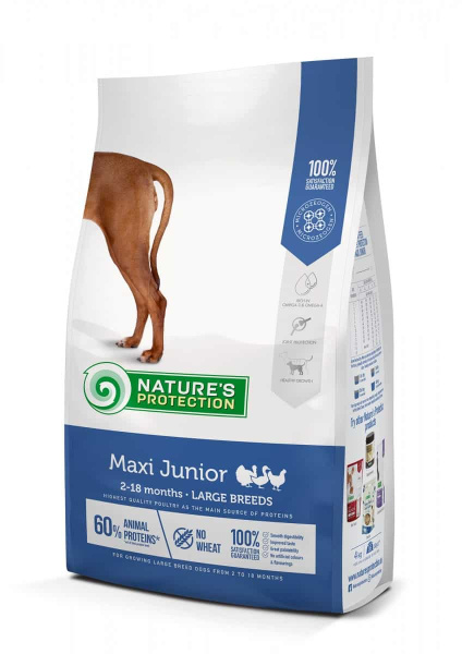 Сухой корм для щенков крупных пород Nature's Protection MAXI JUNIOR (4 кг)