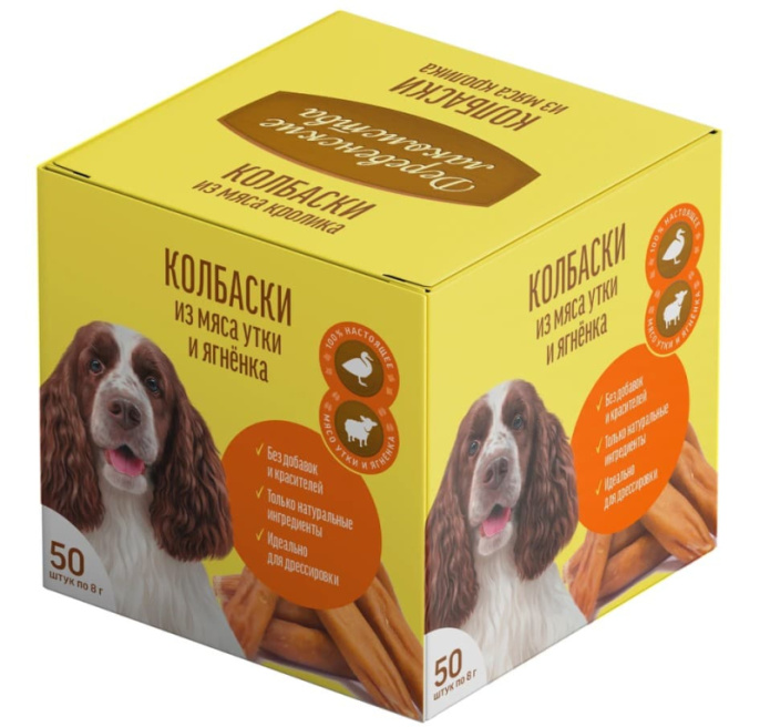 Мини-колбаски из мяса утки с ягнёнком "Деревенские лакомства" (50 шт.)