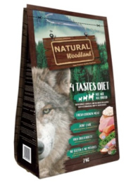 Сухой корм для собак Natural Woodland 4 Tastes Diet All Age (индейка, курица, лосось, тунец)