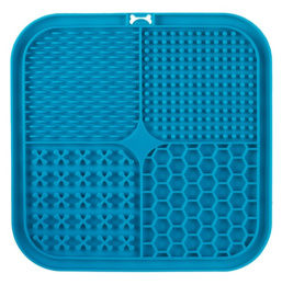 Triol Коврик лизательный для животных силиконовый с лопаткой "Гурман", голубой, 200*200*9мм