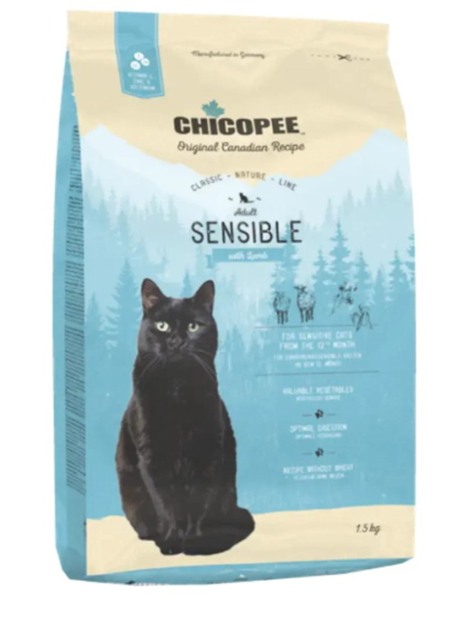 Сухой корм для кошек Chicopee CNL SENSIBLE (гипоаллергенный с ягненком) (1,5 кг)