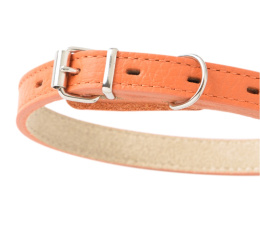 Ошейник для собак Mr.Kranch из натуральной кожи прямой оранжевый