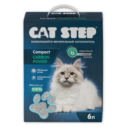 Наполнитель комкующийся минеральный CAT STEP Compact Carbon Power