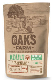 Сухой корм для кошек OAK'S FARM Grain Free Adult Cat (сельдь)
