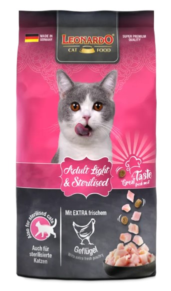 Сухой корм для кошек Leonardo Light & Sterilised Adult Cat (1,8 кг)