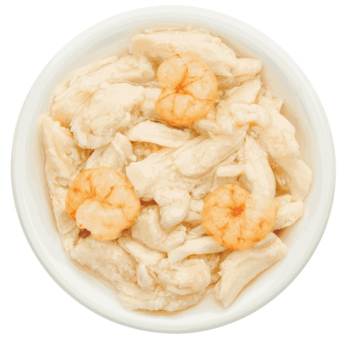 Влажный корм для кошек Деревенские лакомства Курица с креветкой в нежном желе (70 гр.)