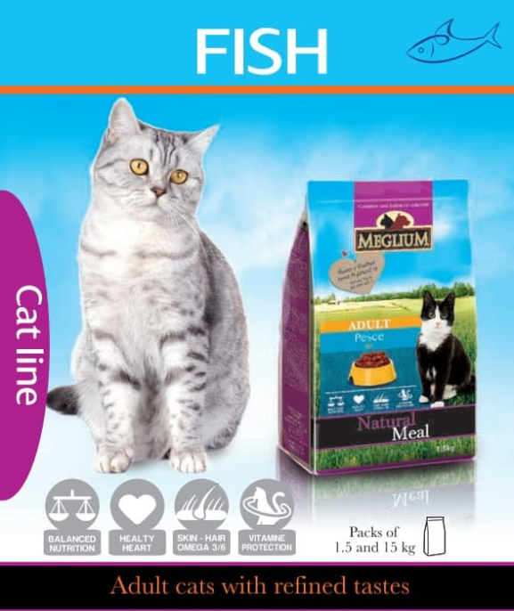 Сухой корм для кошек Meglium Adult Cat (рыба) (3 кг)