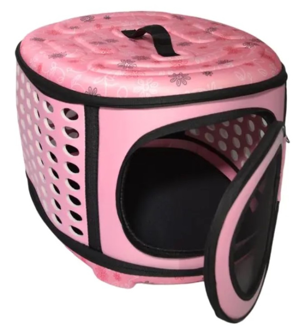 Складная сумка-переноска для кошек и собак мелких пород Papa&Mama Pet (S, 36смх24смх20 см)