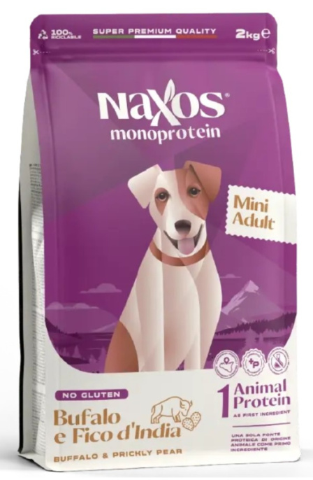 Сухой корм для собак мелких пород Adragna Naxos Adult Mini (буйвол, опунция) (2 кг)