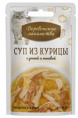 Влажный корм для кошек Деревенские лакомства Суп из курицы с уткой и тыквой (4х35 гр)