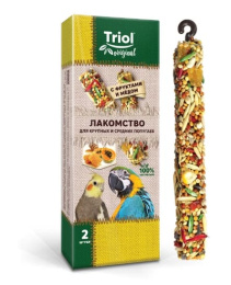 Лакомство для попугаев фрукты и мёд Triol Original