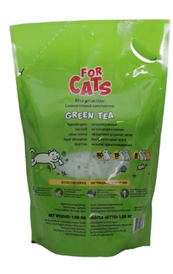 FOR CATS Наполнитель силикагелевый (зеленый чай) (4 л)