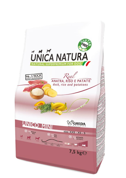 Сухой корм для собак Unica Natura Unico Mini (Утка, рис и картофель) (0.8 кг)