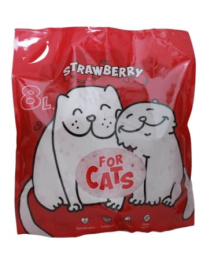 FOR CATS Наполнитель силикагелевый (клубника)