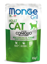 Влажный корм для кошек Monge Cat Grill (кролик)